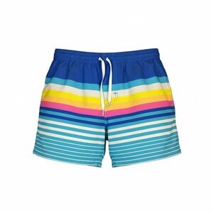 Chubbies Swim Trunks Boy's XL The Newports Rainbow Striped 5.5 Inch Inseam
